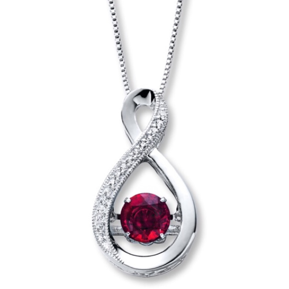 Kay Jewelers Ruby Sterling Silver Necklace